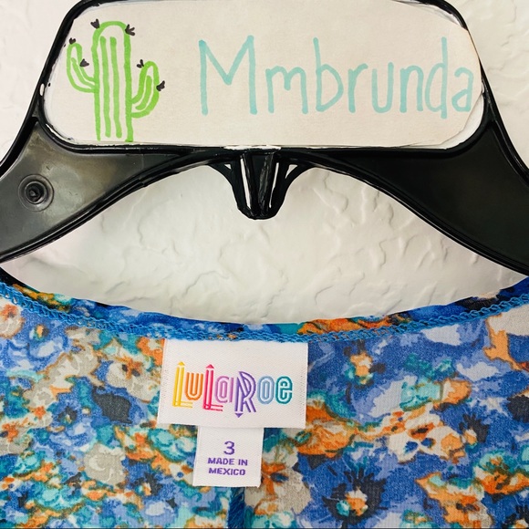 LulaRoe NWT Blue Floral Kids Kimono - Picture 5 of 8